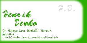 henrik demko business card